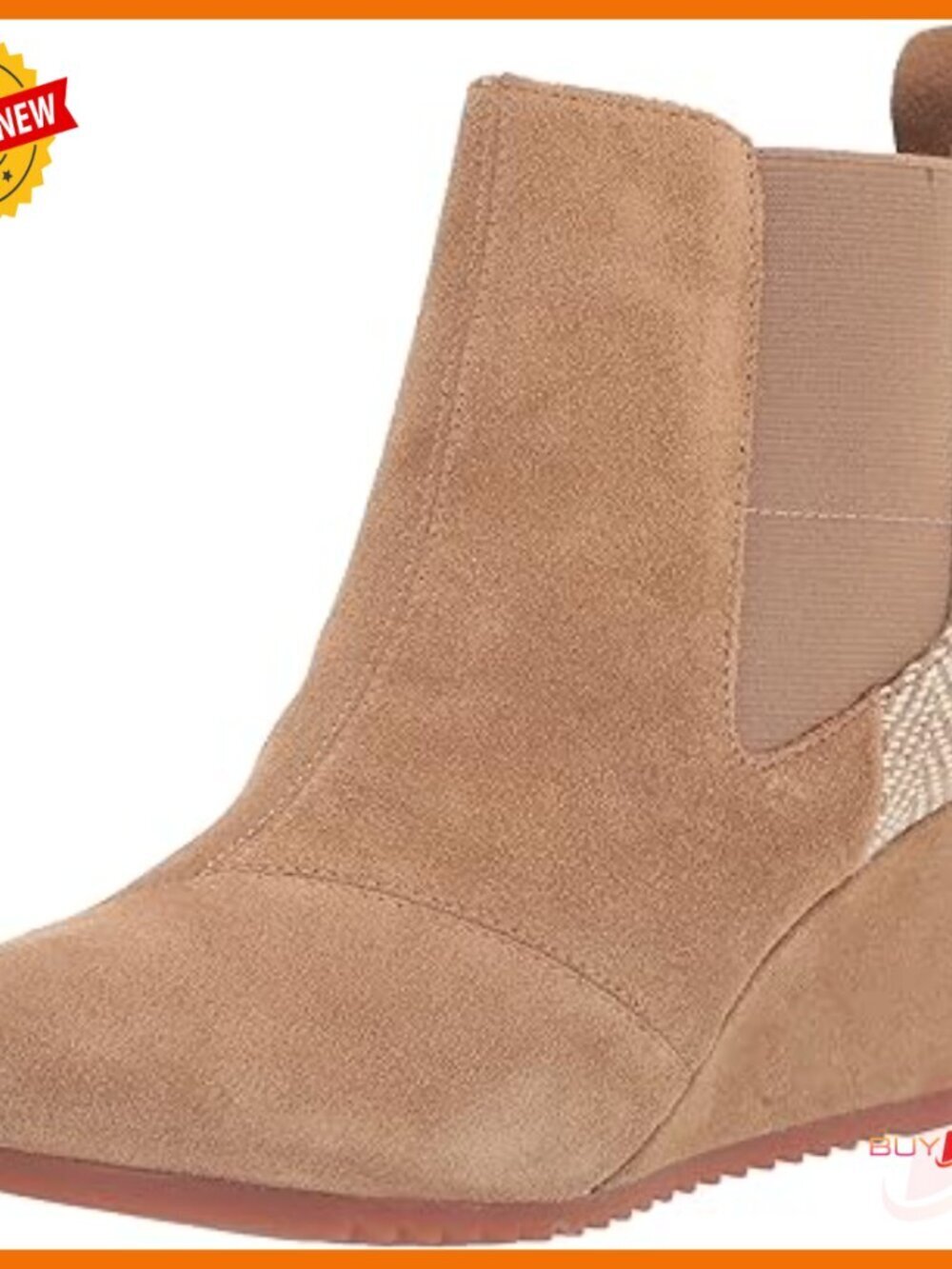 Ankle Boots with Memory Foam Insole, Wedge Heel, Pull-On Closure